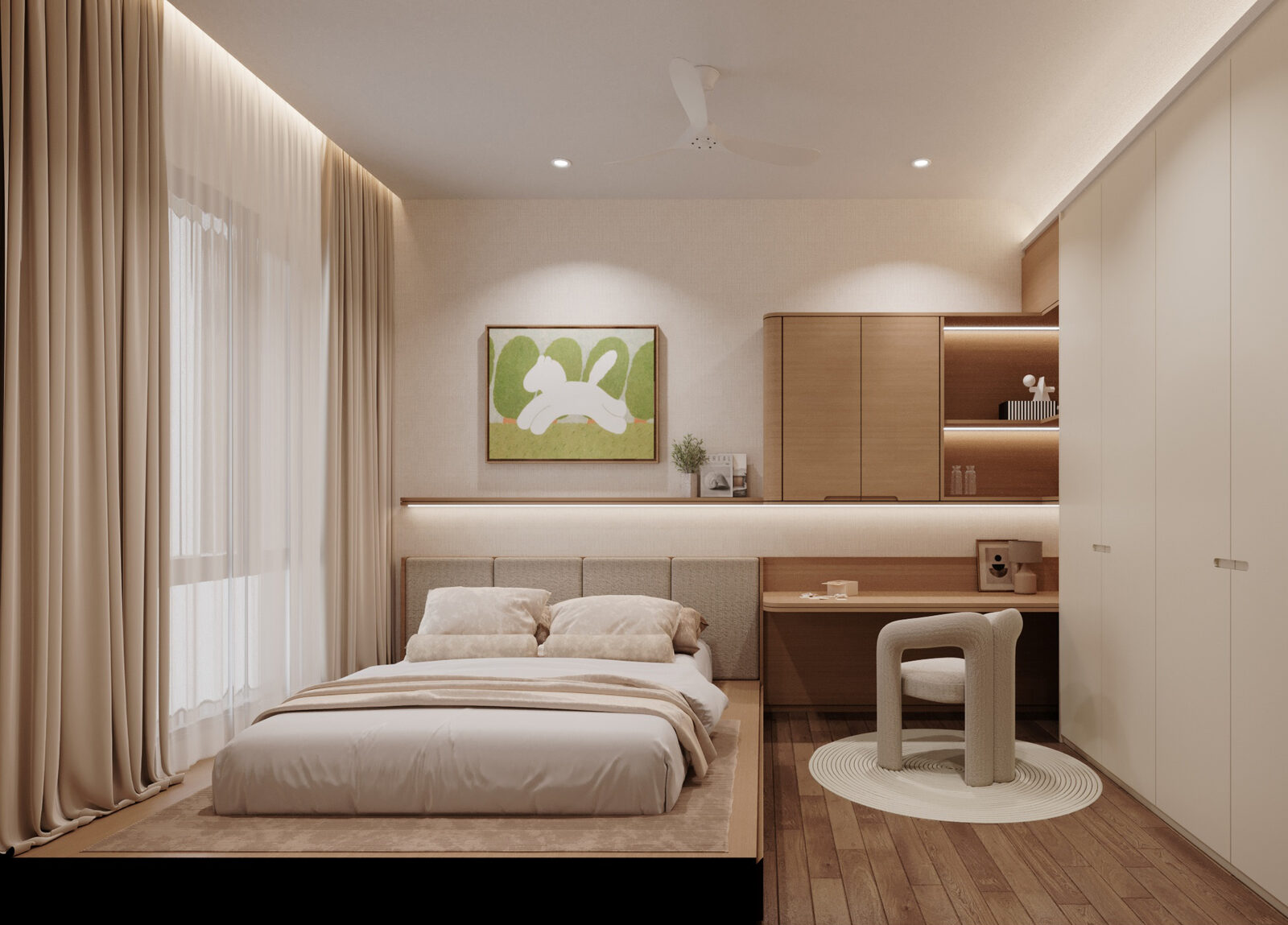 Daughter bedroom — kids room interior design Selangor