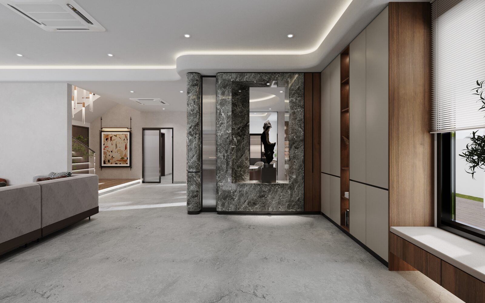 Foyer entrance — semi-detached interior design Banting Selangor