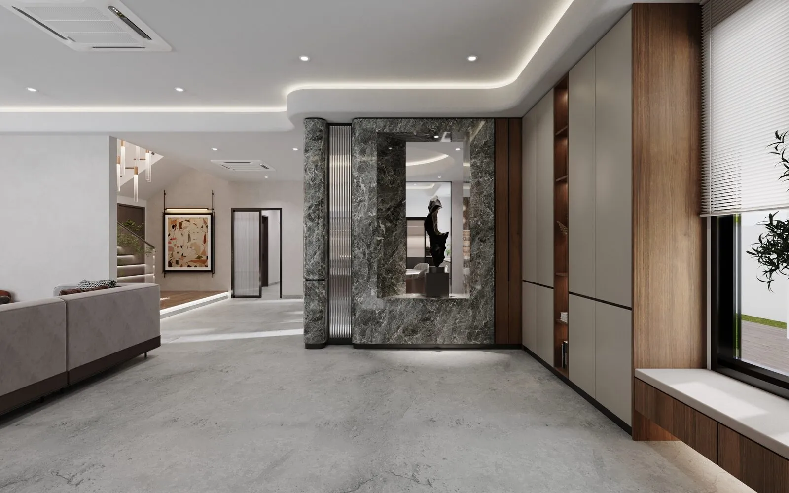 Foyer entrance — semi-detached interior design Banting Selangor