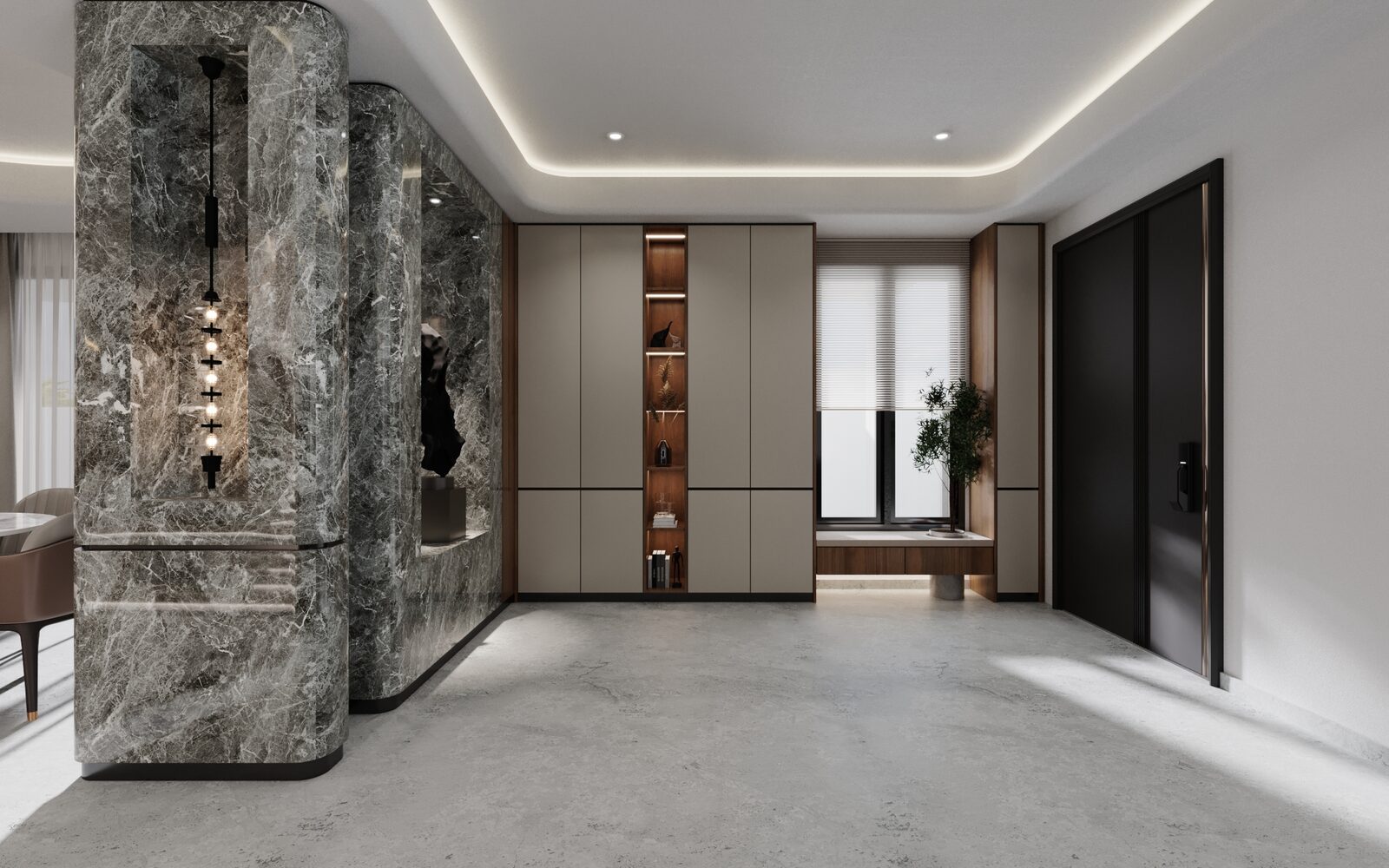Foyer detail view — semi-d interior design Banting