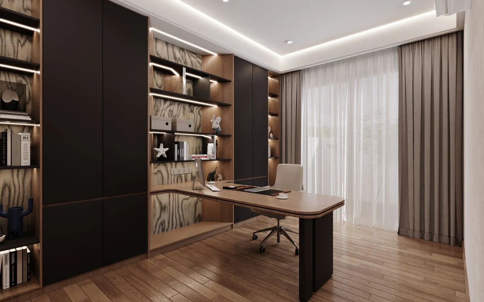 Home office detail — study room design Banting Selangor
