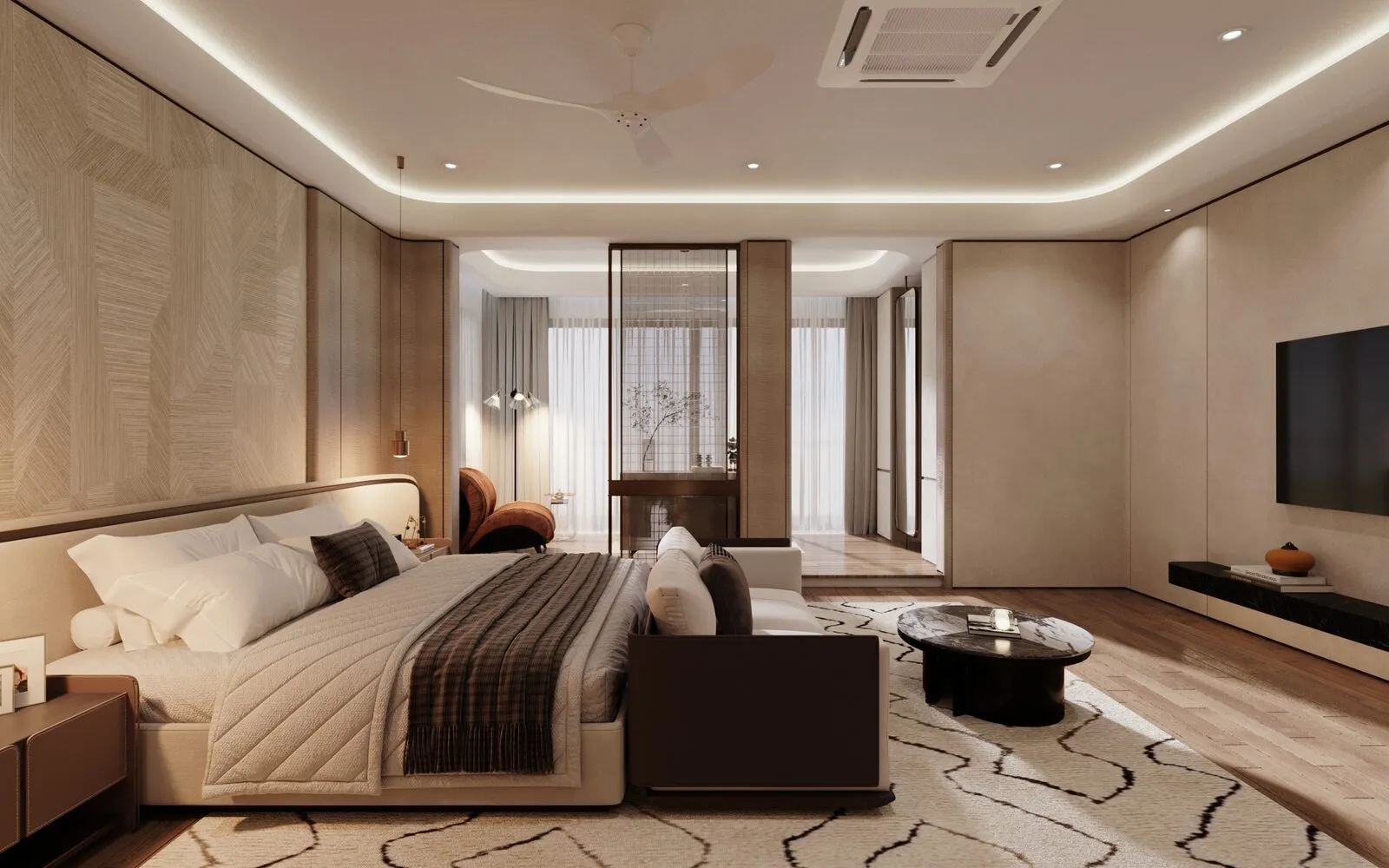 Master bedroom wide view — bedroom design Selangor