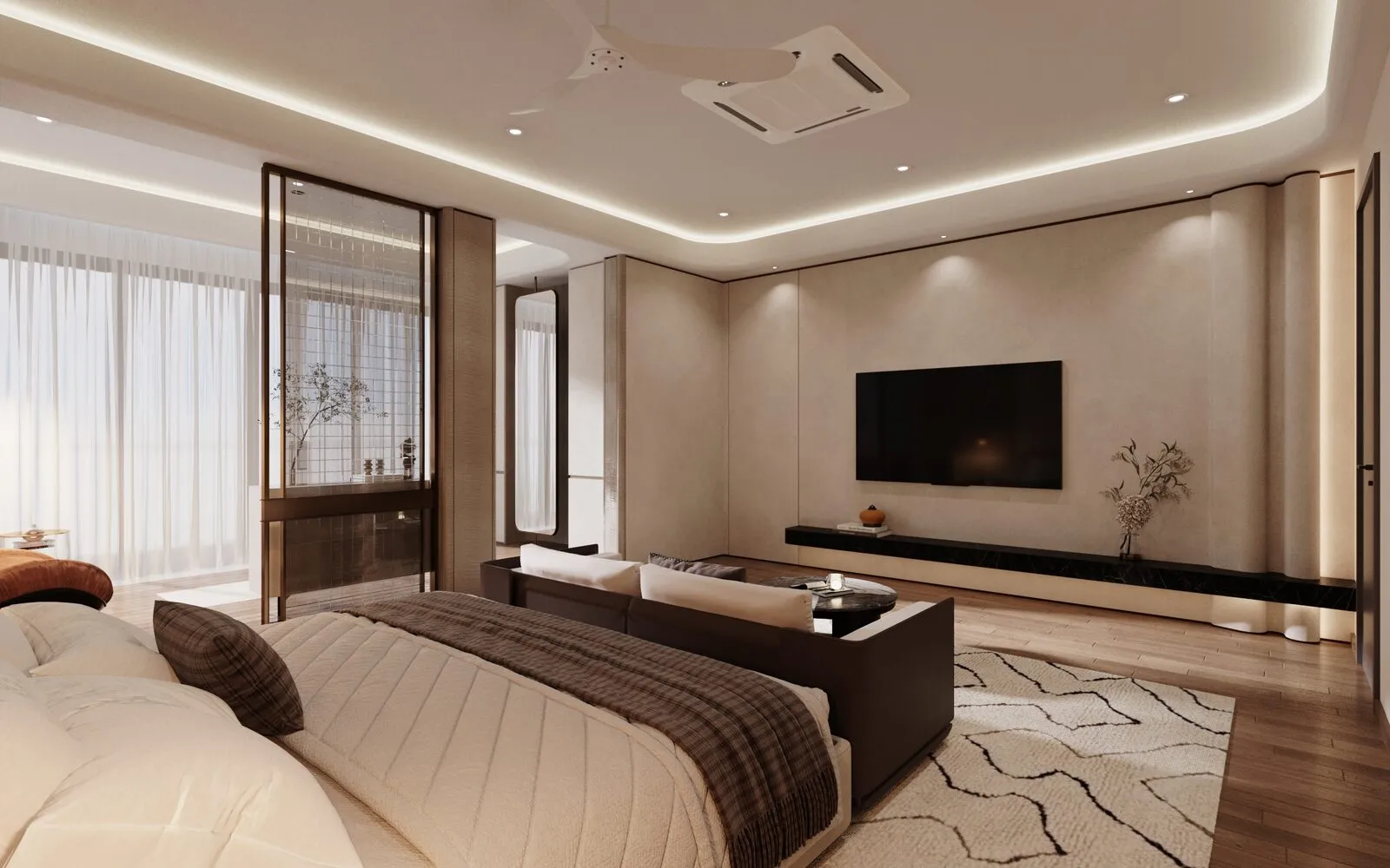 Master bedroom detail — interior design Selangor