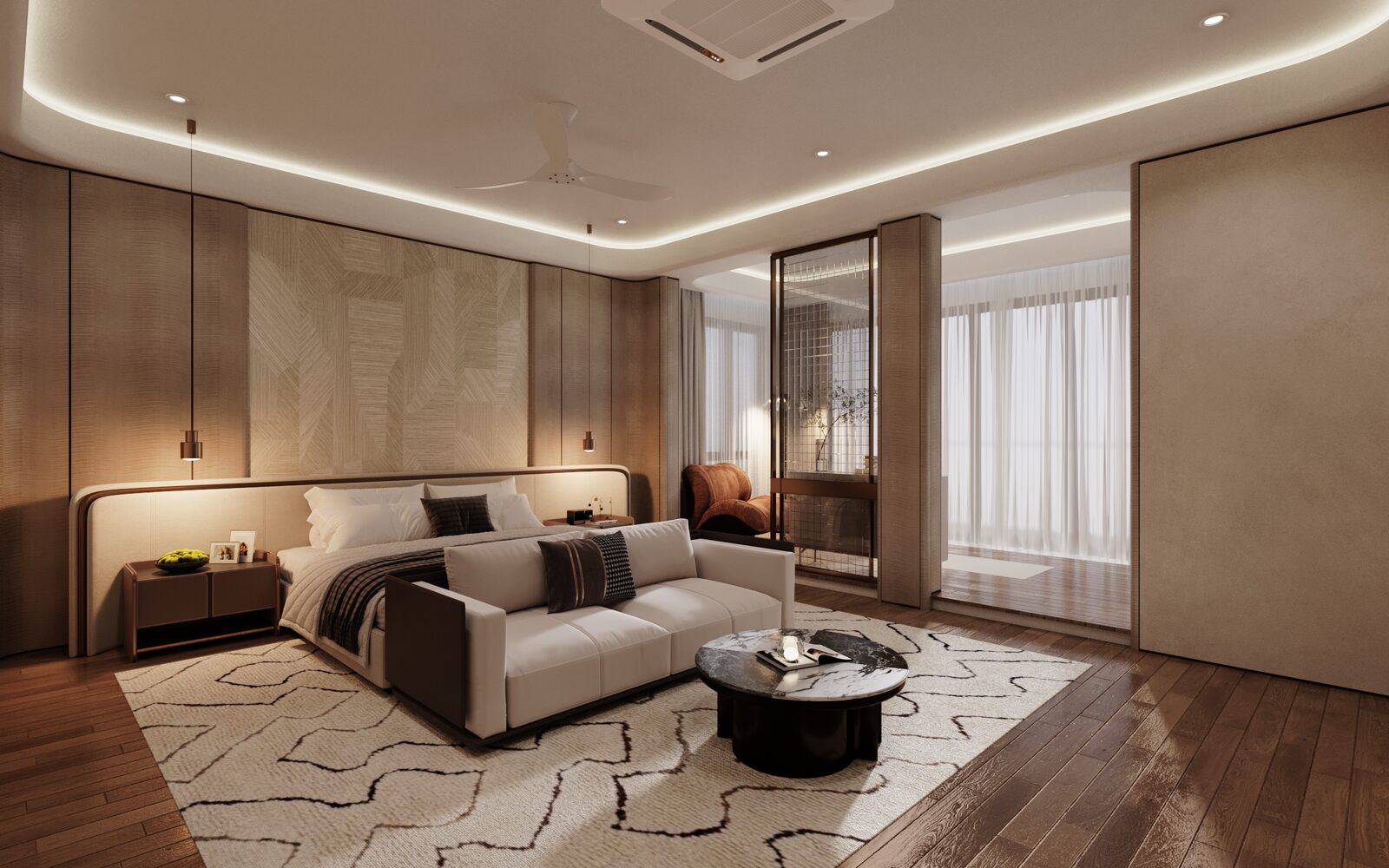 Master bedroom ambient lighting — bedroom design Banting