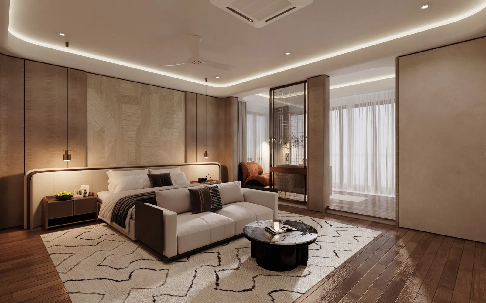 Master bedroom ambient lighting — bedroom design Banting