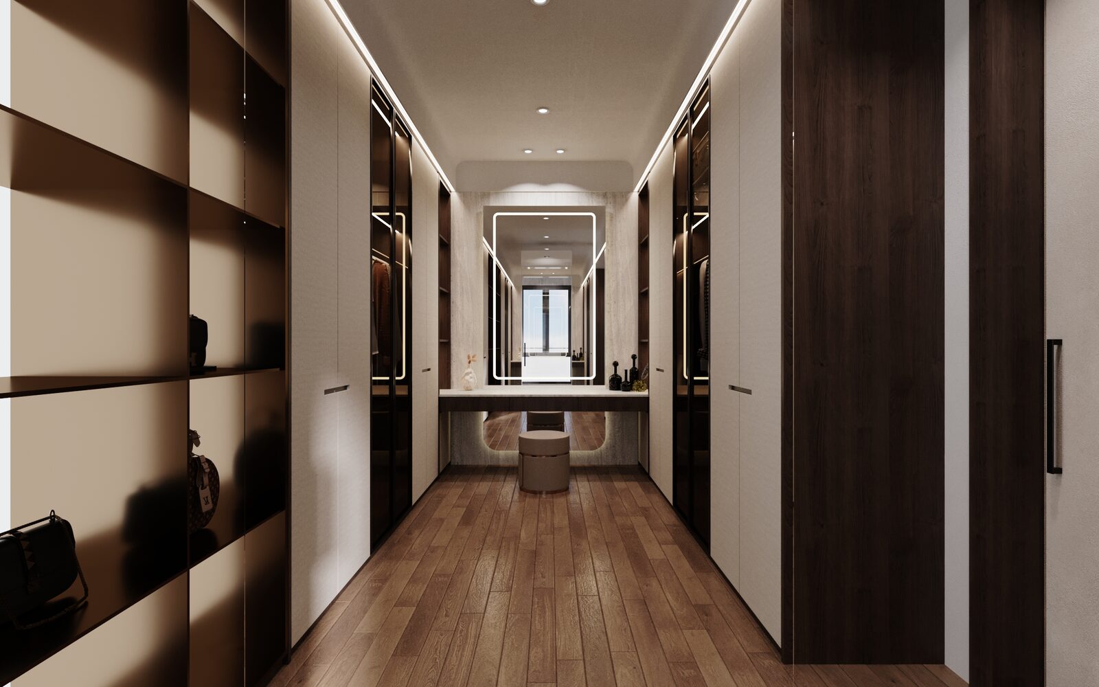 Walk-in closet — wardrobe interior design Selangor