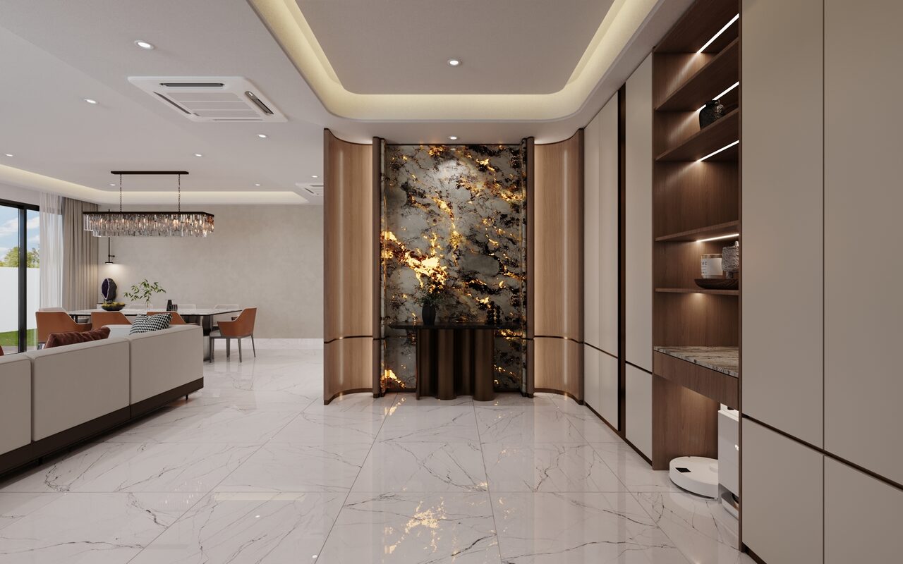 Foyer entrance new Chinese interior design Banting