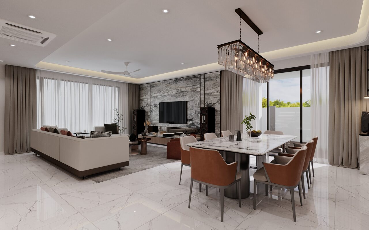 New Chinese living room interior design — Banting Selangor Malaysia