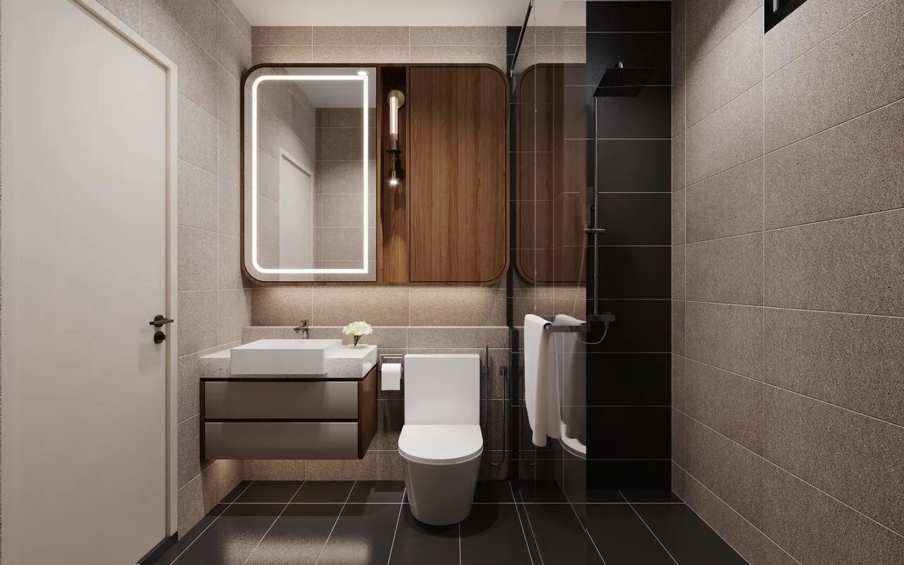 Master bathroom interior design Eden Eco Sanctuary Selangor
